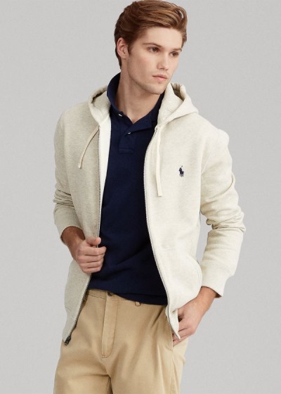 Sudaderas Con Capucha Polo Ralph Lauren Hombre Beige - Cotton-Blend-Fleece - WKYEB6528